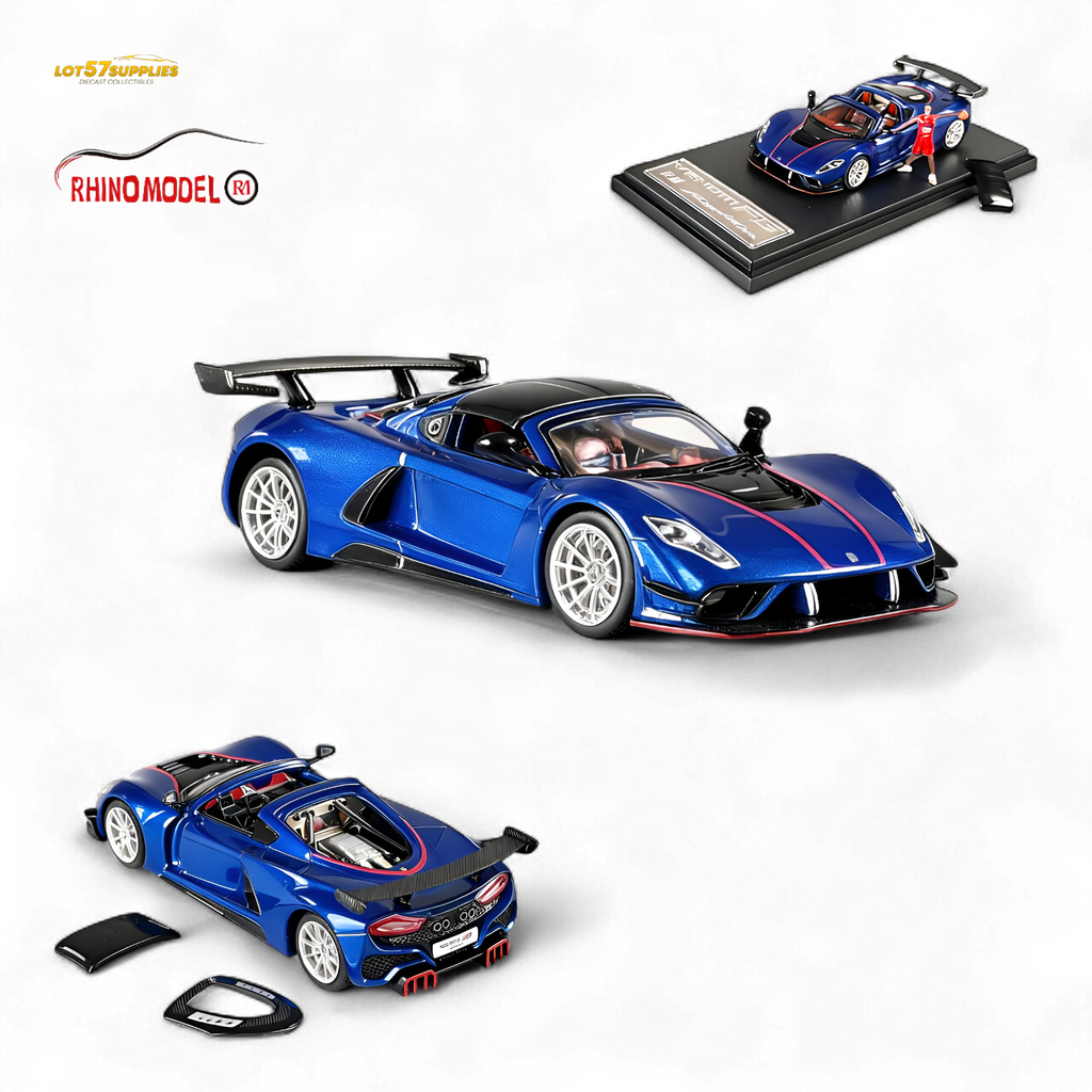 Rhino Model RM Hennessey Venom F5 - Blue 1:64