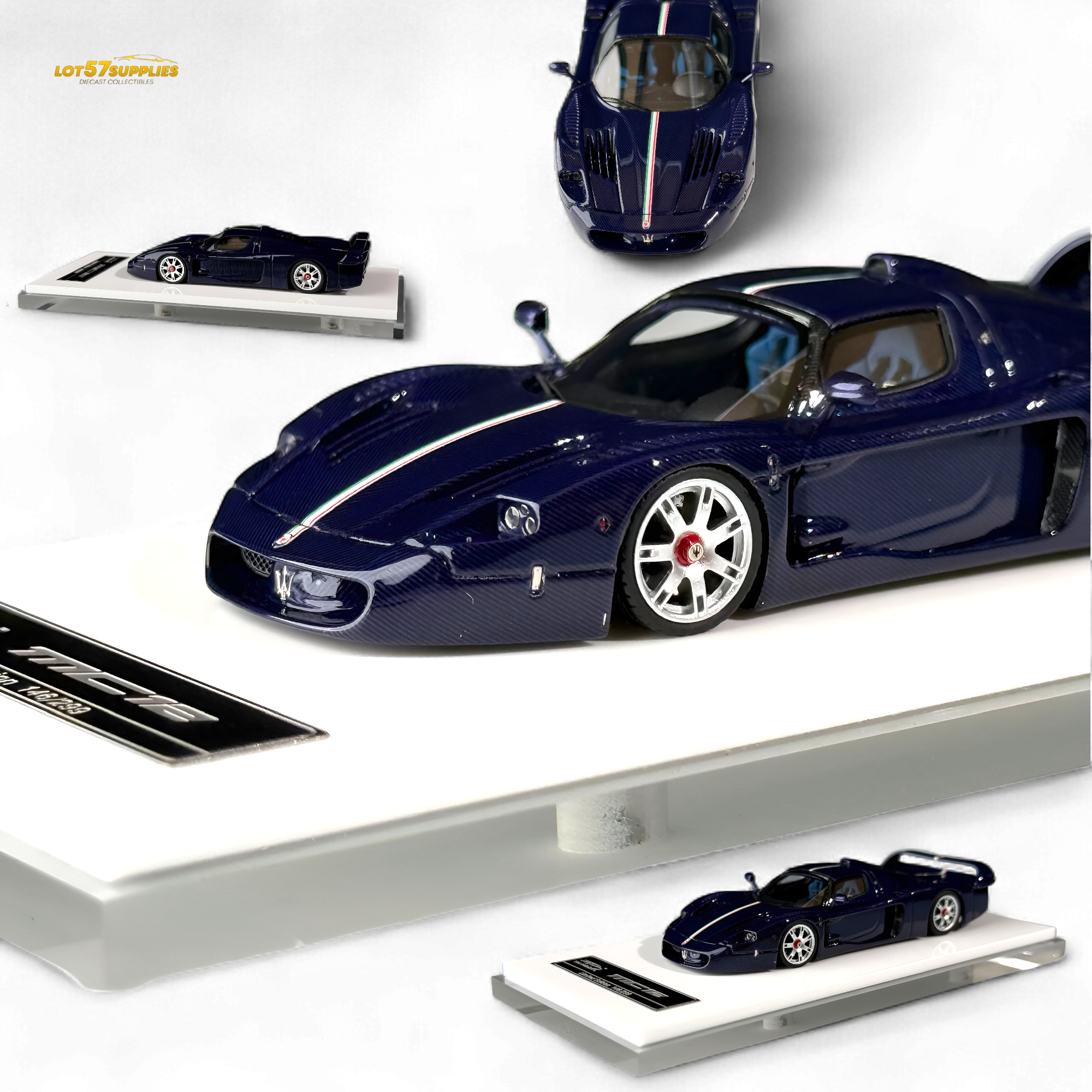 YM Model Maseti MC12 Stradale Corsa Blue Carbon - Resin 1:64