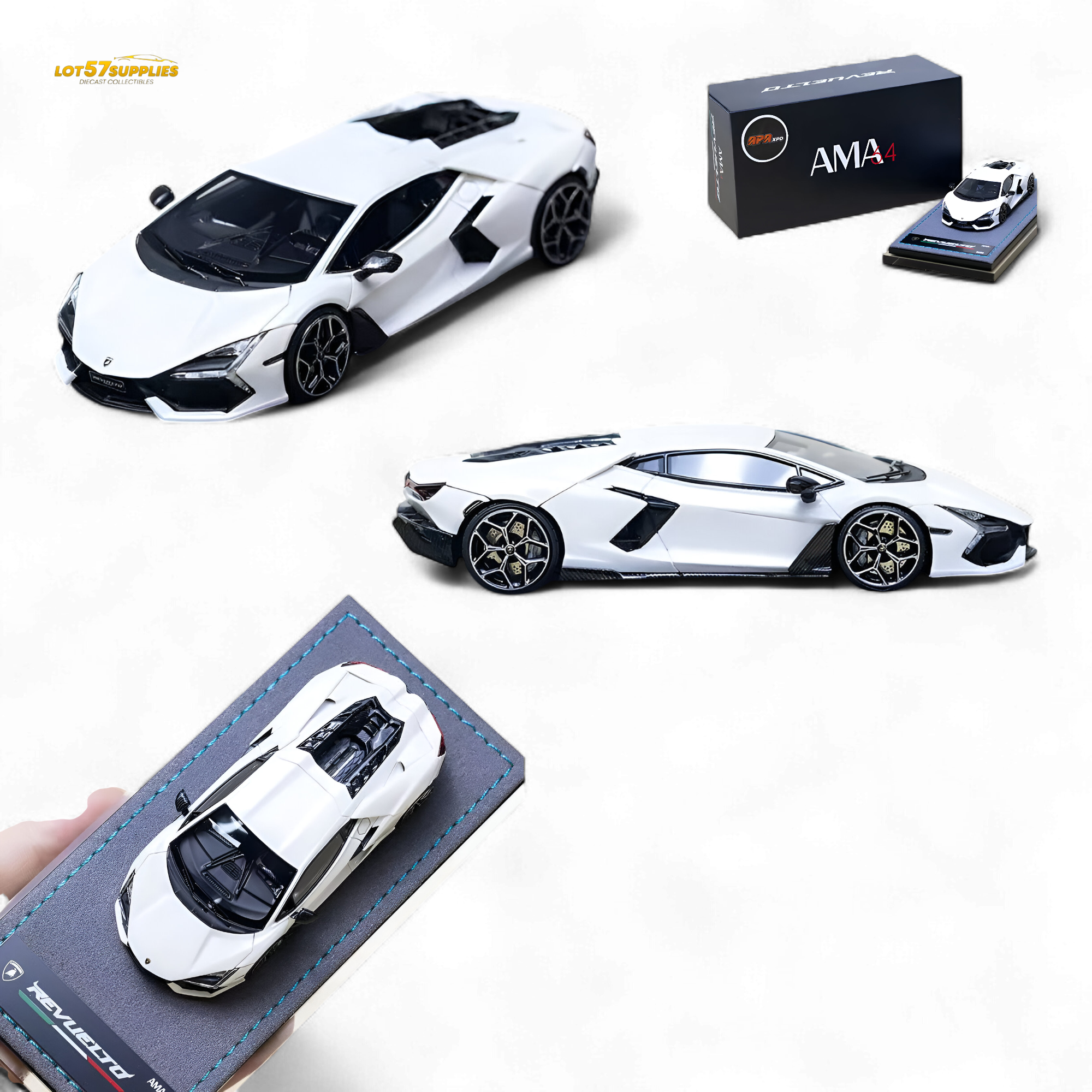 Ama64 Revuelto LB744 - White 2025 Foshan Exhibition 1:64