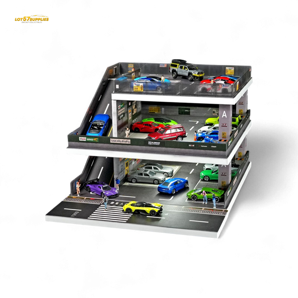 (Pre-Order) Shou Cang Jia Japanese Ramp Parking Lot - Light Gray 1:64