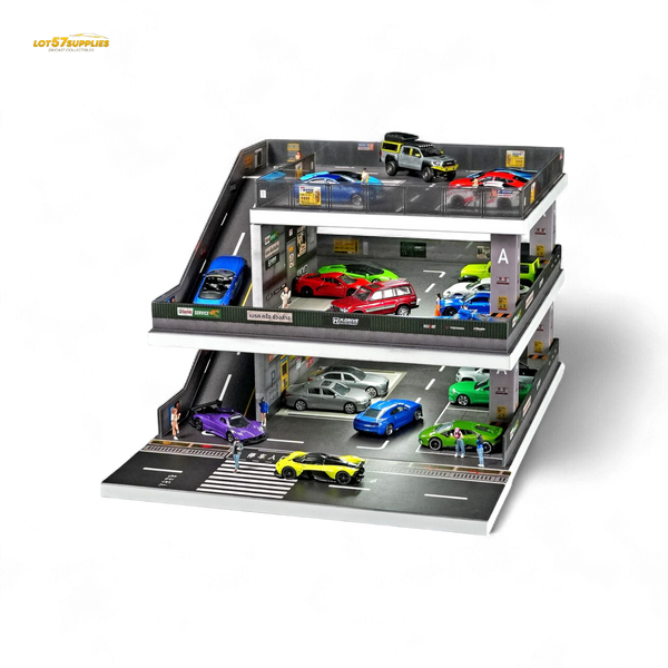 (Pre-Order) Shou Cang Jia Japanese Ramp Parking Lot - Light Gray 1:64