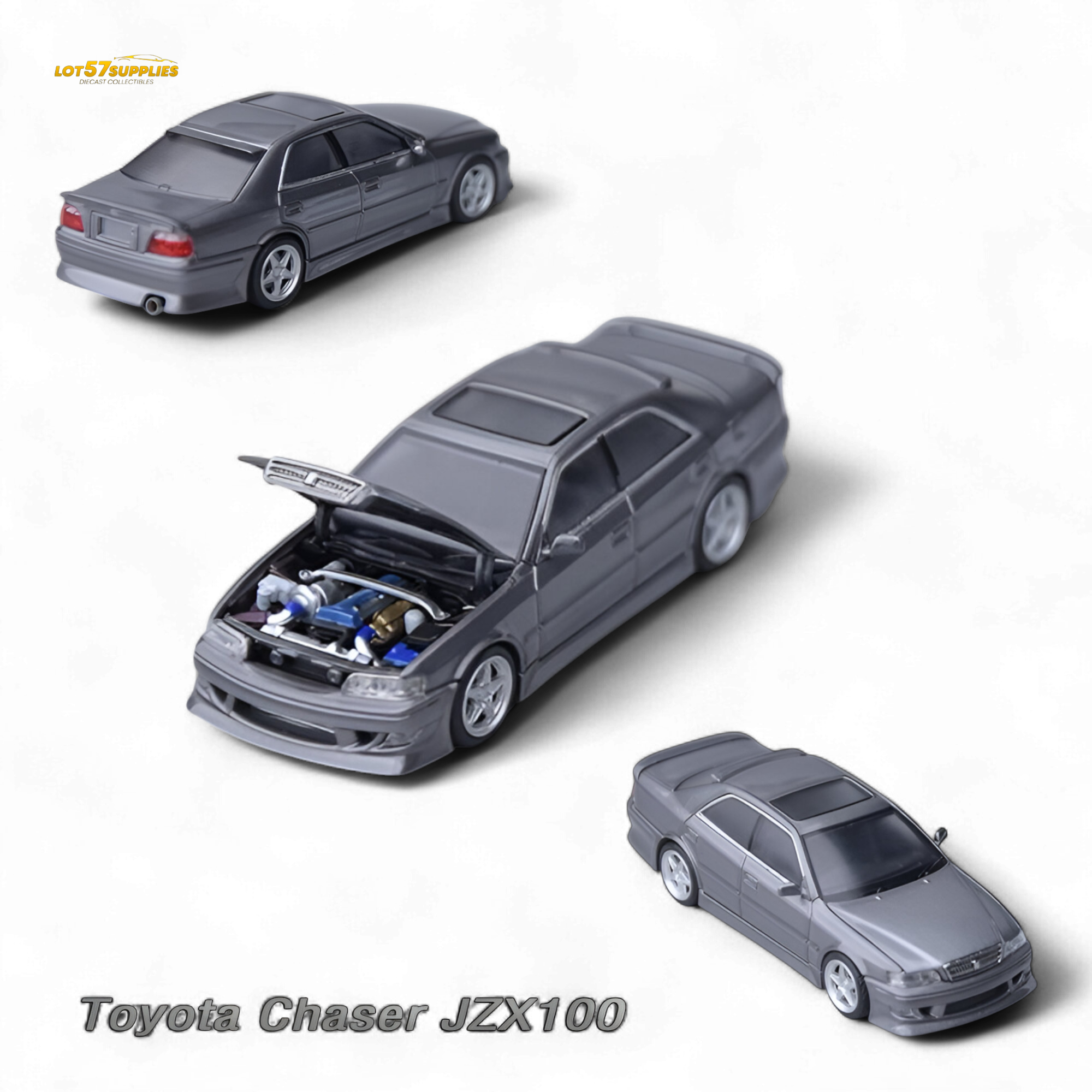(Pre-Order) Model One Toyota 6th Generation MK6 (JZX100) - Gunmetal Gray 1:64 Main image