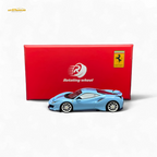 Rotating Wheel 488 Pista - Prata Blue - Foshan Show 2025 1:64