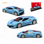 Rotating Wheel 488 Pista - Prata Blue - Foshan Show 2025 1:64