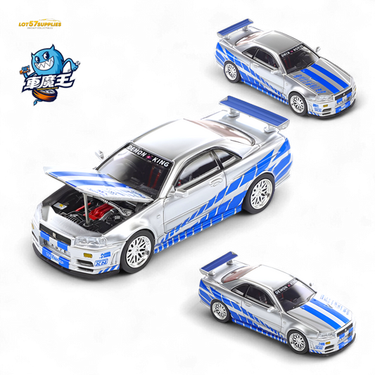 (Pre-Order) Demon King Auto Skyline GT-R R34 Z-Tune - Fast and Furious Paul Livery 1:64