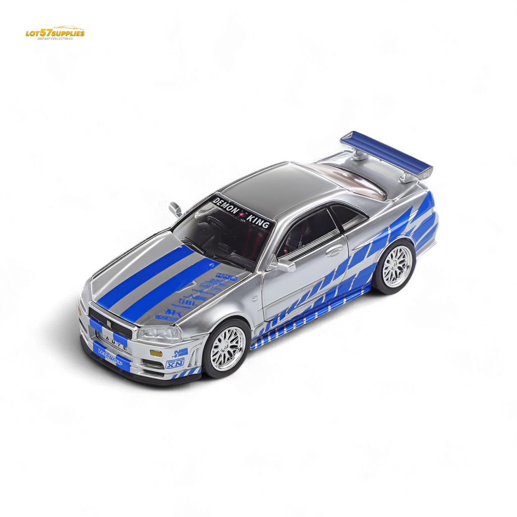 (Pre-Order) Demon King Auto Skyline GT-R R34 Z-Tune - Fast and Furious Paul Livery 1:64