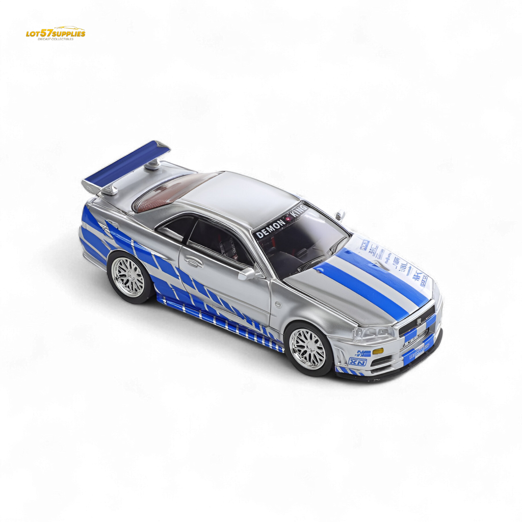 (Pre-Order) Demon King Auto Skyline GT-R R34 Z-Tune - Fast and Furious Paul Livery 1:64