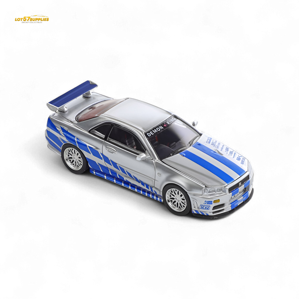 (Pre-Order) Demon King Auto Skyline GT-R R34 Z-Tune - Fast and Furious Paul Livery 1:64