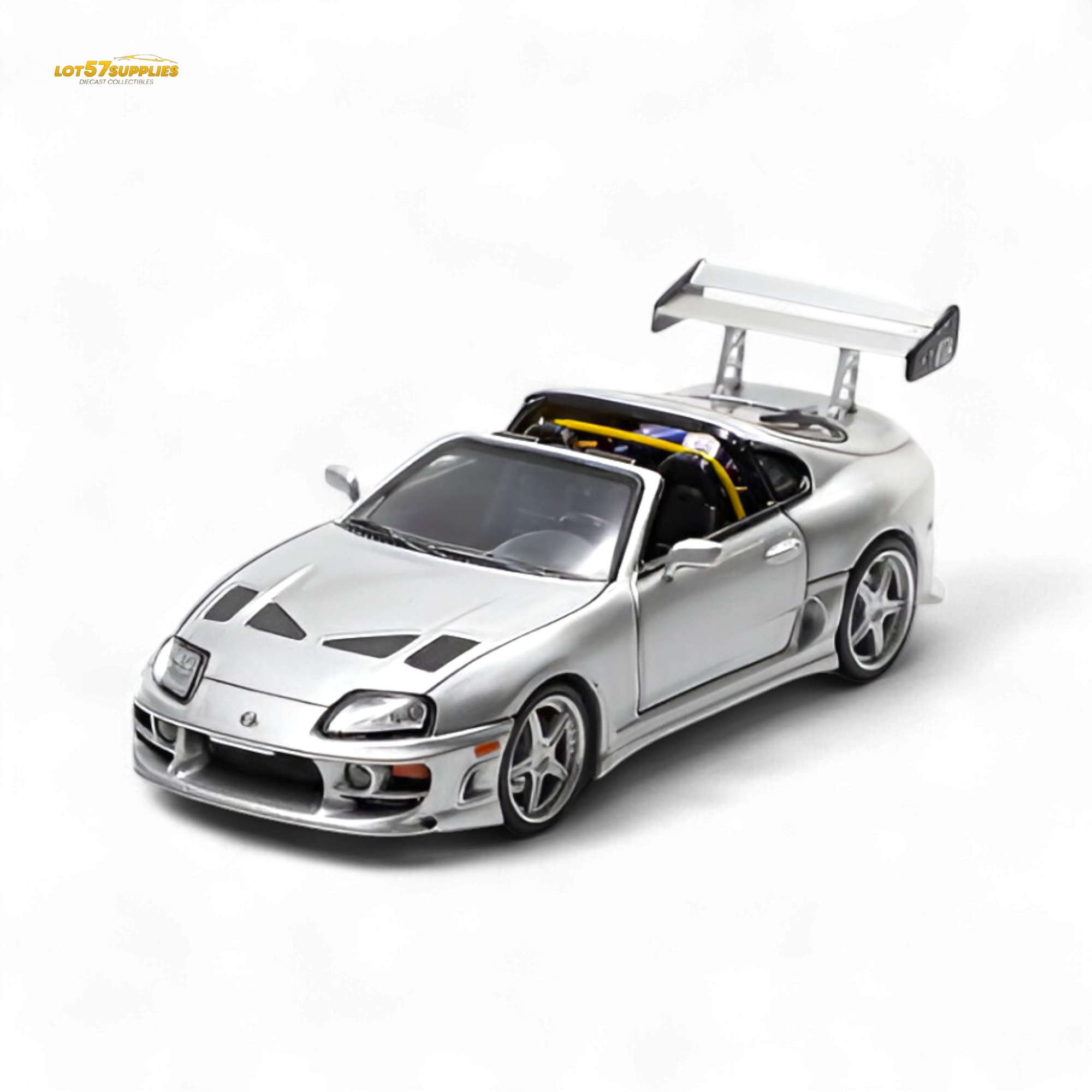 (Pre-Order) Fast Speed Supra Targa - Silver 1:64 Main image