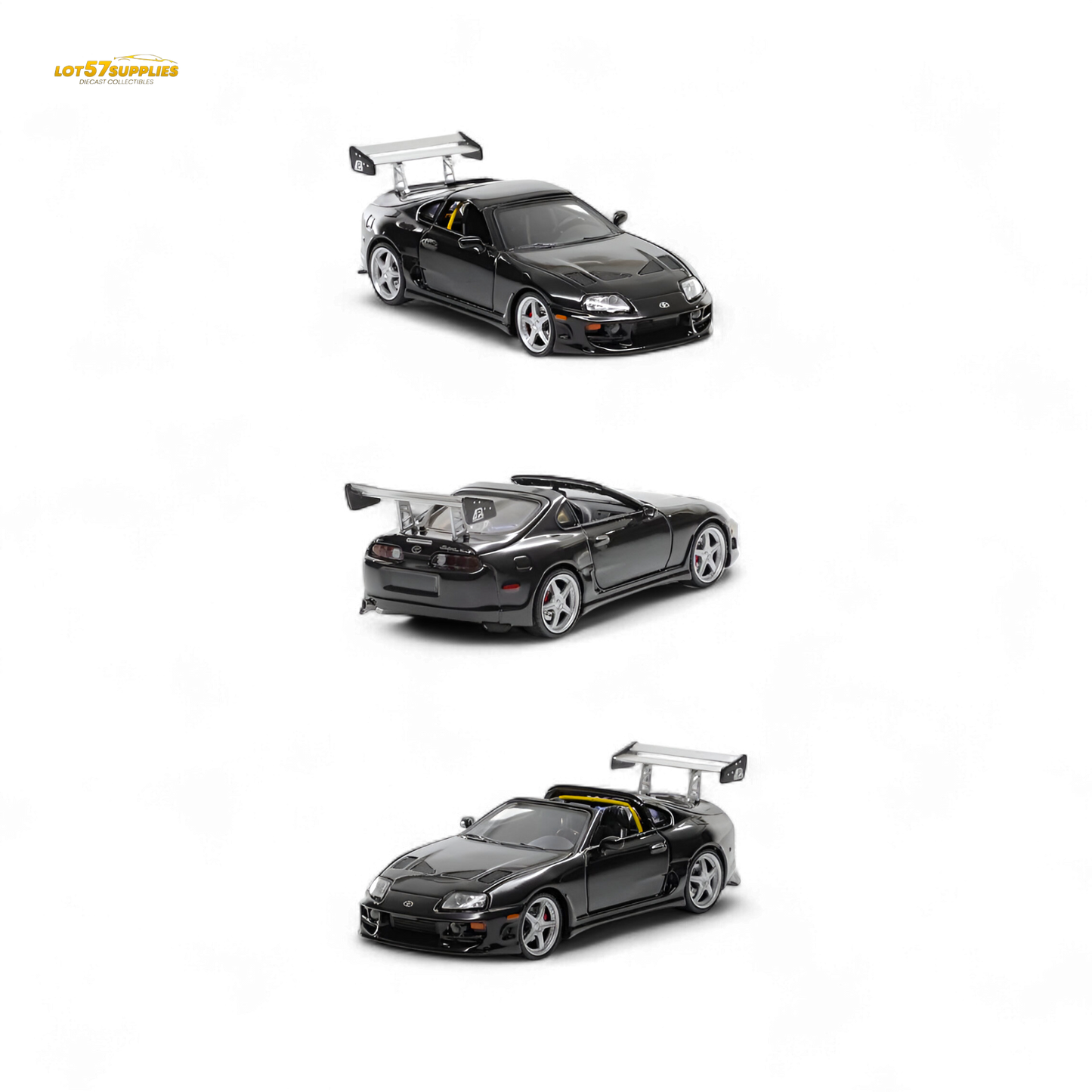 (Pre-Order) Fast Speed Supra Targa - Black 1:64