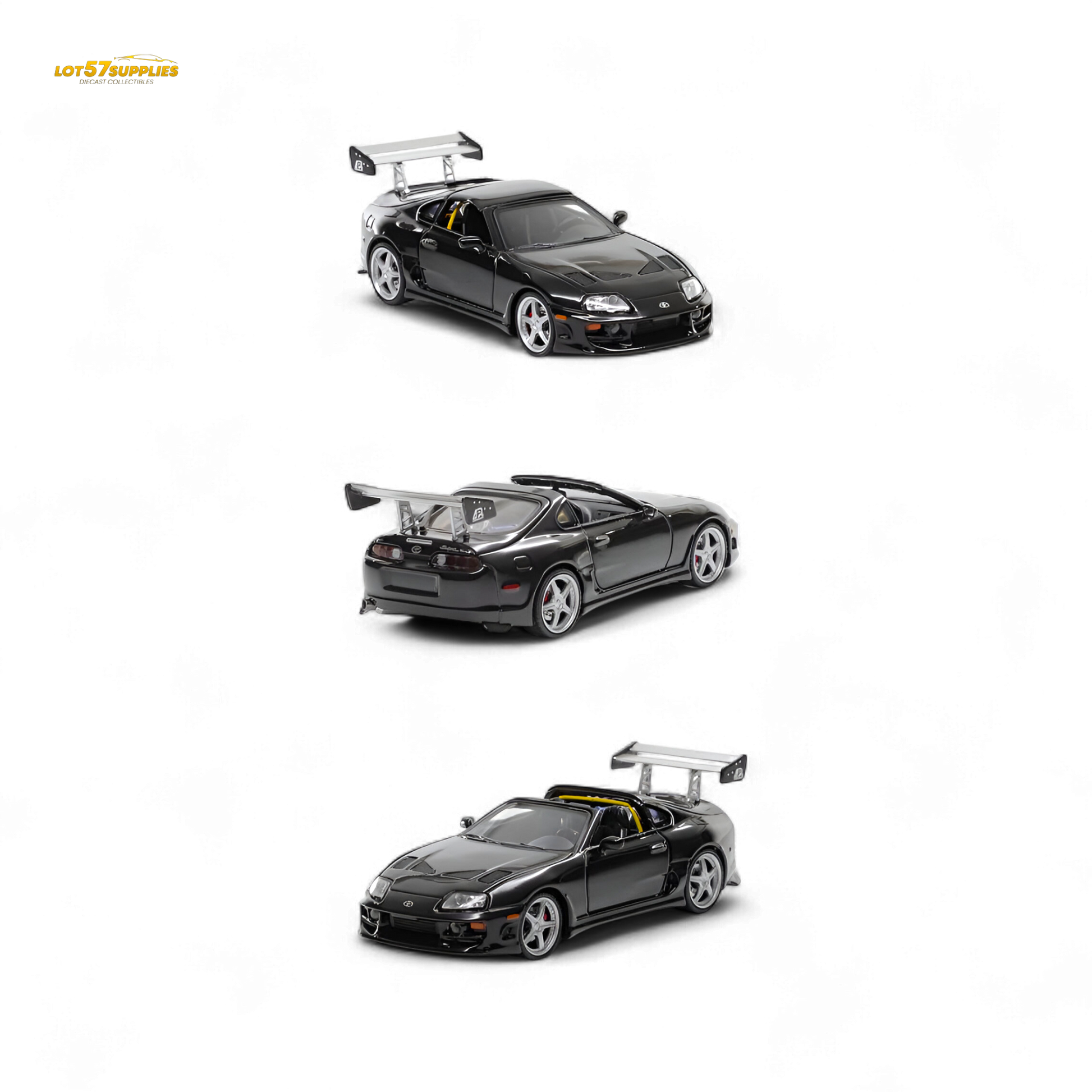 (Pre-Order) Fast Speed Supra Targa - Black 1:64