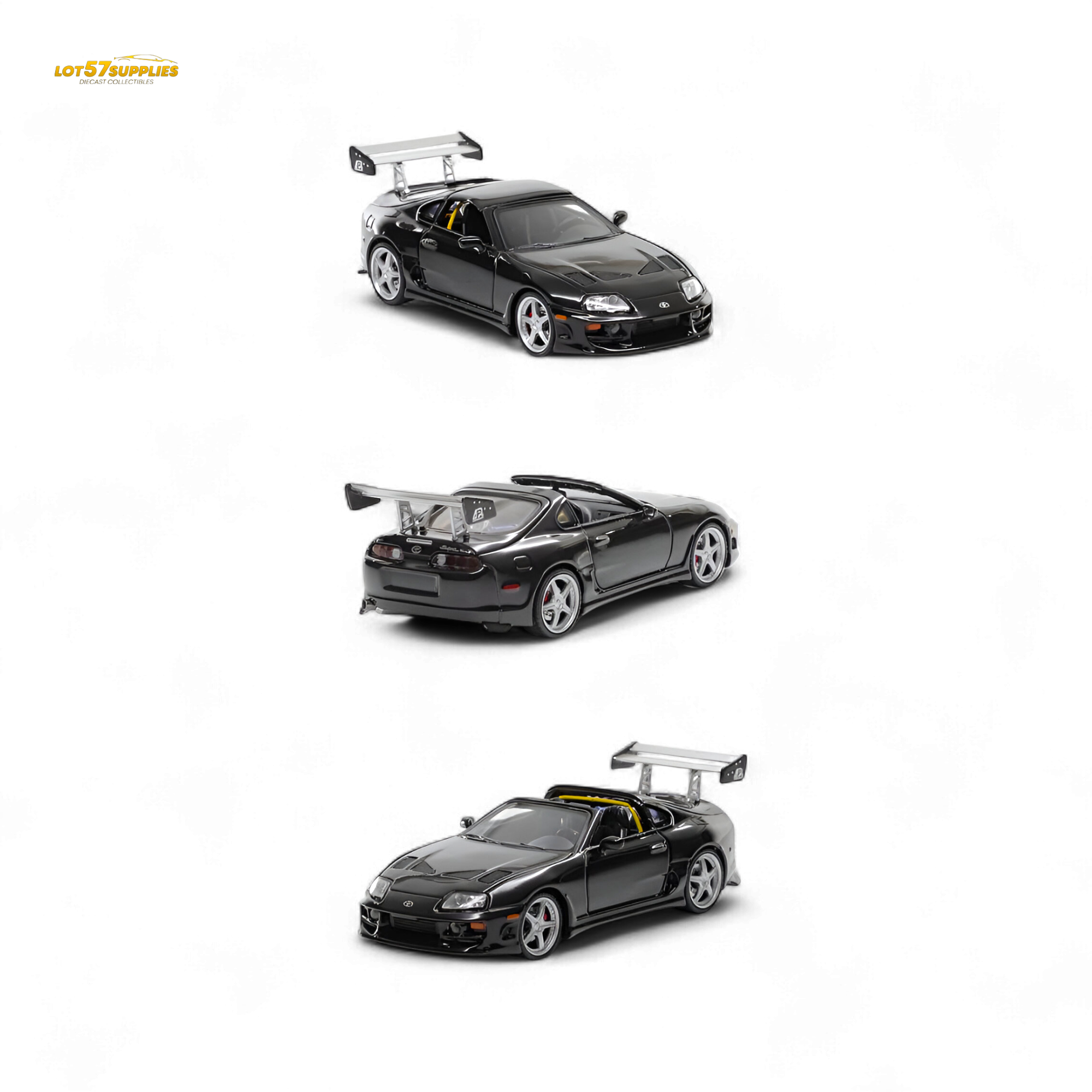 (Pre-Order) Fast Speed Supra Targa - Black 1:64