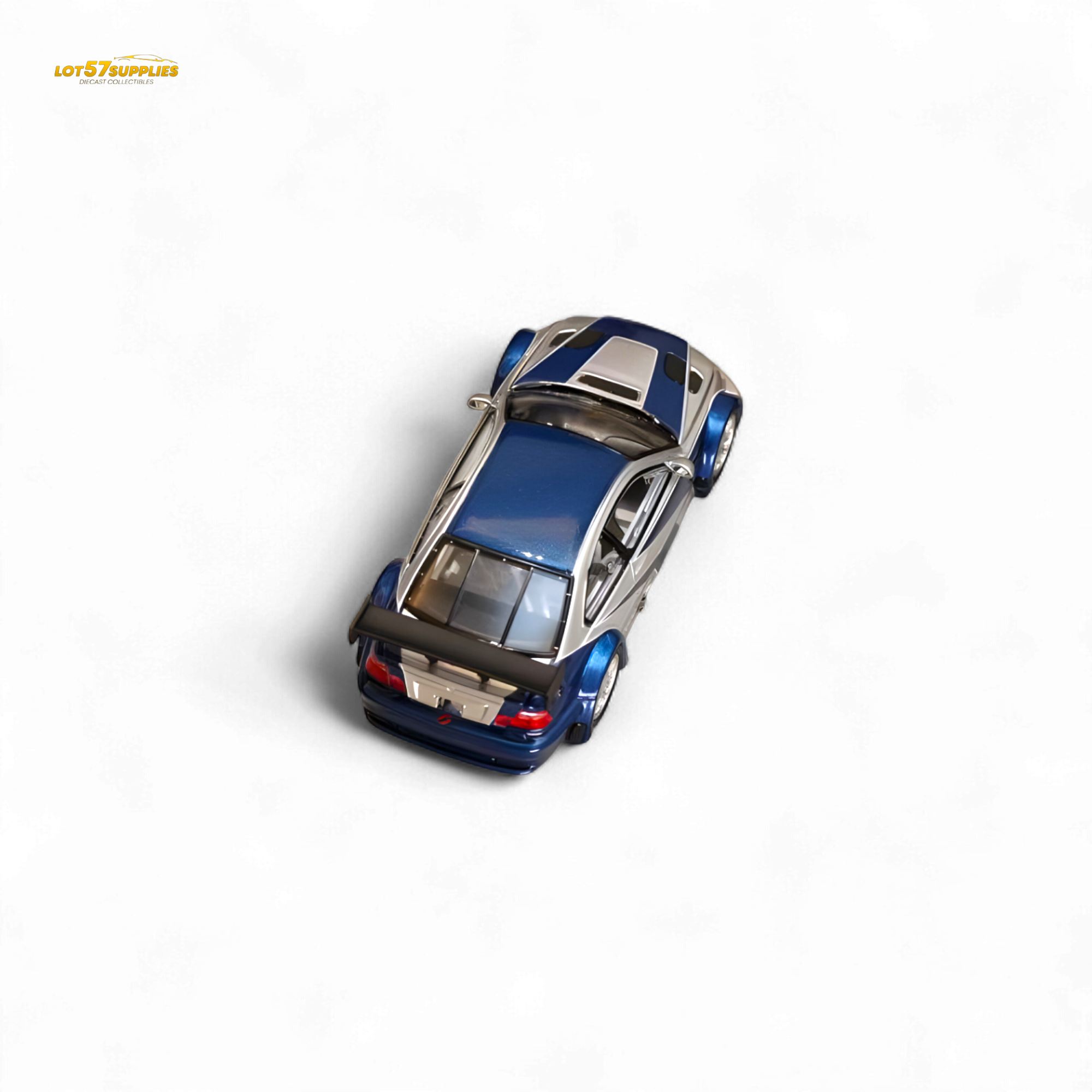(Pre-Order) Ghost Player BMW E46 M3 GTR - Silver Blue Classic NFS Livery 1:64