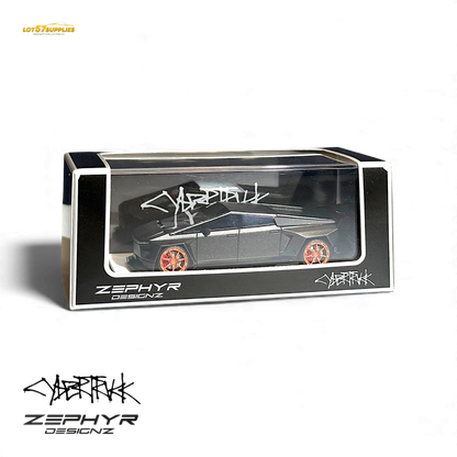 Error404 Tesla Cybertruck Custom Widebody Lowered - Matte Gray 1:64