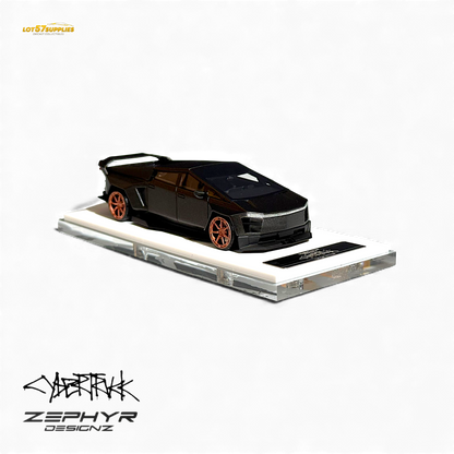 Error404 Tesla Cybertruck Custom Widebody Lowered - Matte Gray 1:64