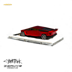 Error404 Tesla Cybertruck Custom Widebody Lowered - Metallic Red 1:64