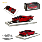 Error404 Tesla Cybertruck Custom Widebody Lowered - Metallic Red 1:64