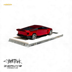 Error404 Tesla Cybertruck Custom Widebody Lowered - Metallic Red 1:64