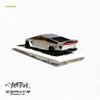 Error404 Tesla Cybertruck Custom Widebody Lowered - Silver 1:64