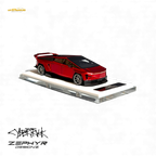 Error404 Tesla Cybertruck Custom Widebody Lowered - Metallic Red 1:64