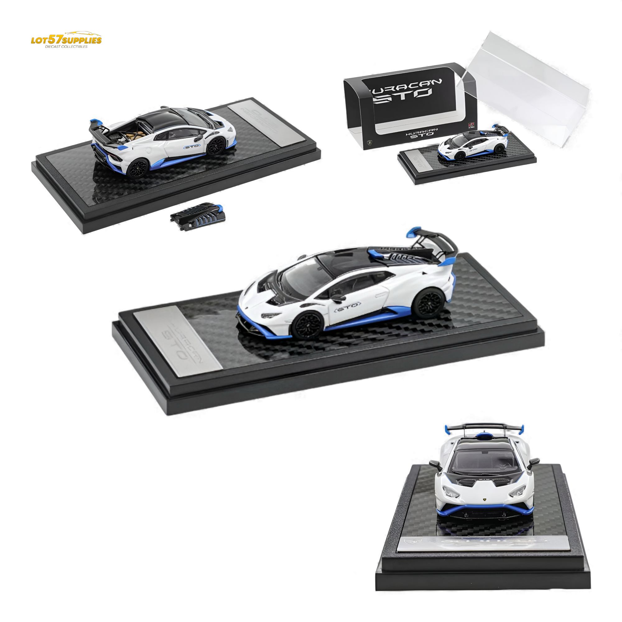 (Pre-Order) LCD Lamborghini Huracan STO - White 1:64 Main image
