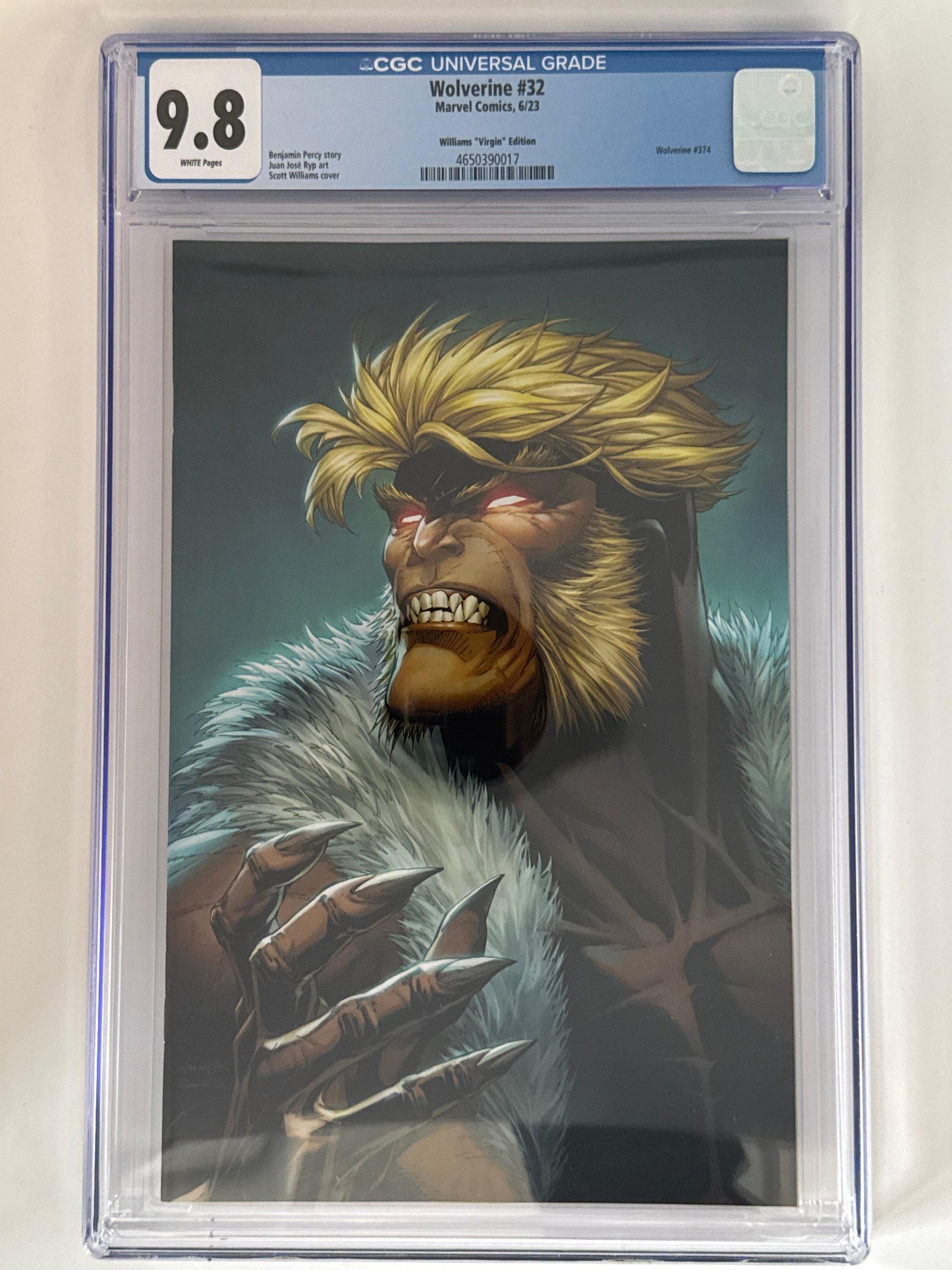 Wolverine #32 CGC 9.8 Blue Label Williams Exclusive Var