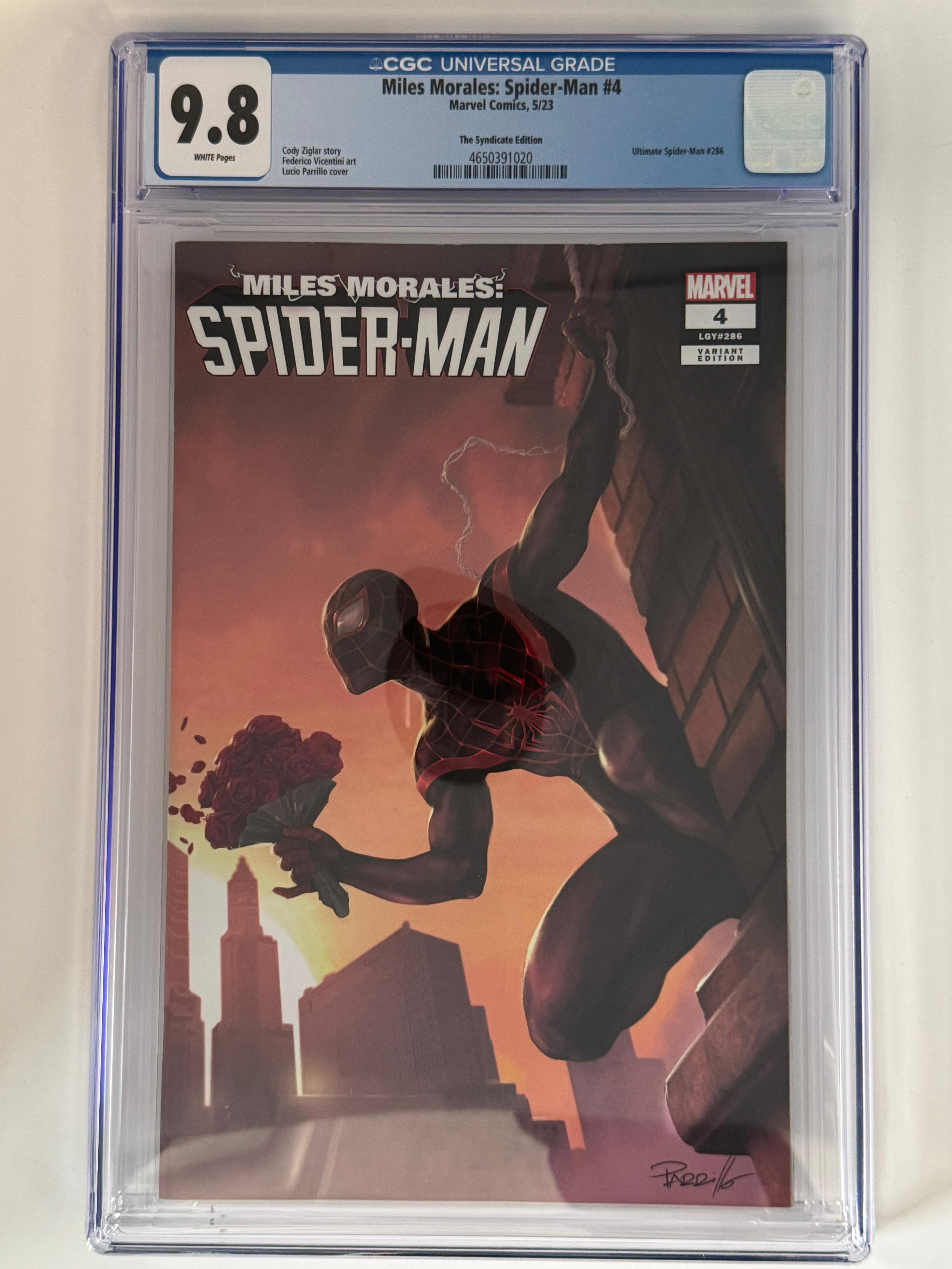 Miles Morales: Spider-Man #4 CGC 9.8 Blue Label Parrillo Exclusive Var Main image