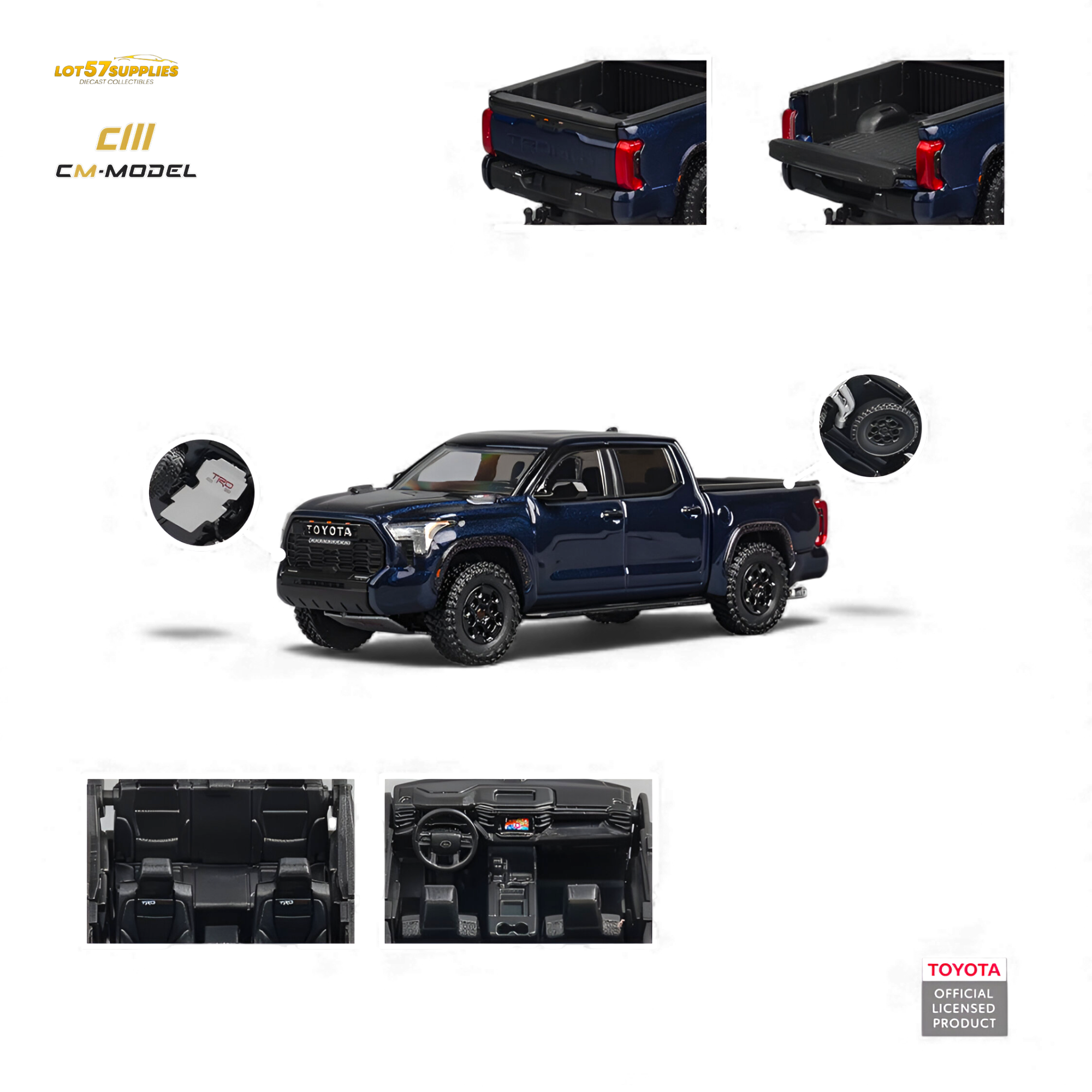 (Pre-Order) CM MODEL Toyota Tundra - Metallic Blue 1:64
