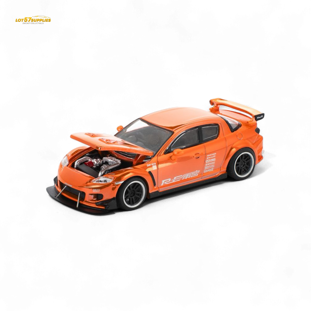 (Pre-Order) Poprace MAZDA RX-8 RE-AMEMIYA - CHROME ORANGE 1:64 - Collectors World Toys