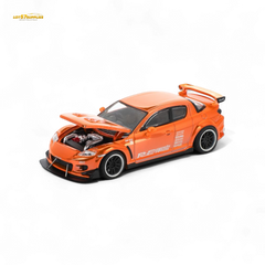 (Pre-Order) Poprace MAZDA RX-8 RE-AMEMIYA - CHROME ORANGE 1:64 - Collectors World Toys