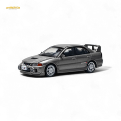 (Pre-Order) poprace MITSUBISHI LANCER EVOLUTION IV - DARK GREY 1/64 - Collectors World Toys