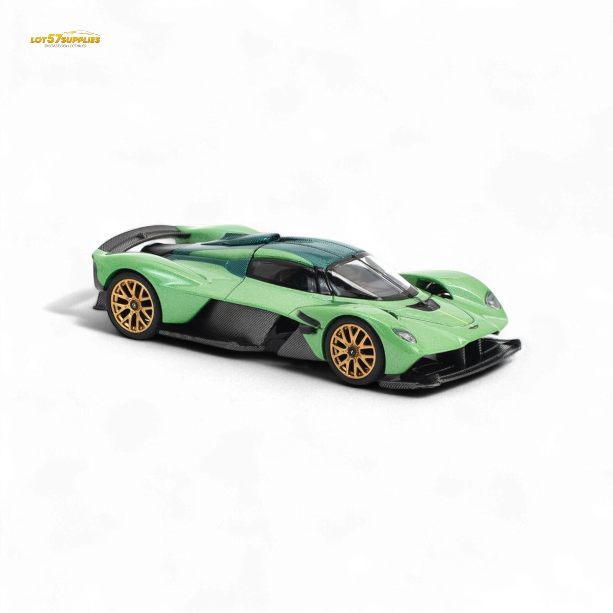 (Pre-Order) poprace ASTON MARTIN VALKYRIE - IRIDESCENT EMERALD 1/64 - Collectors World Toys