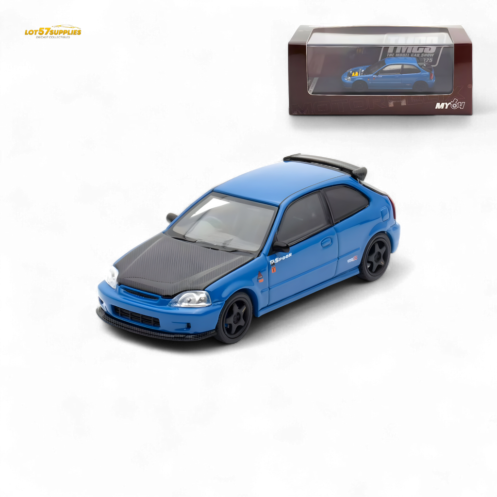 Motorhelix Honda Civic EK9 Malaysia Limited Edition - Blue 1:64 - Collectors World Toys