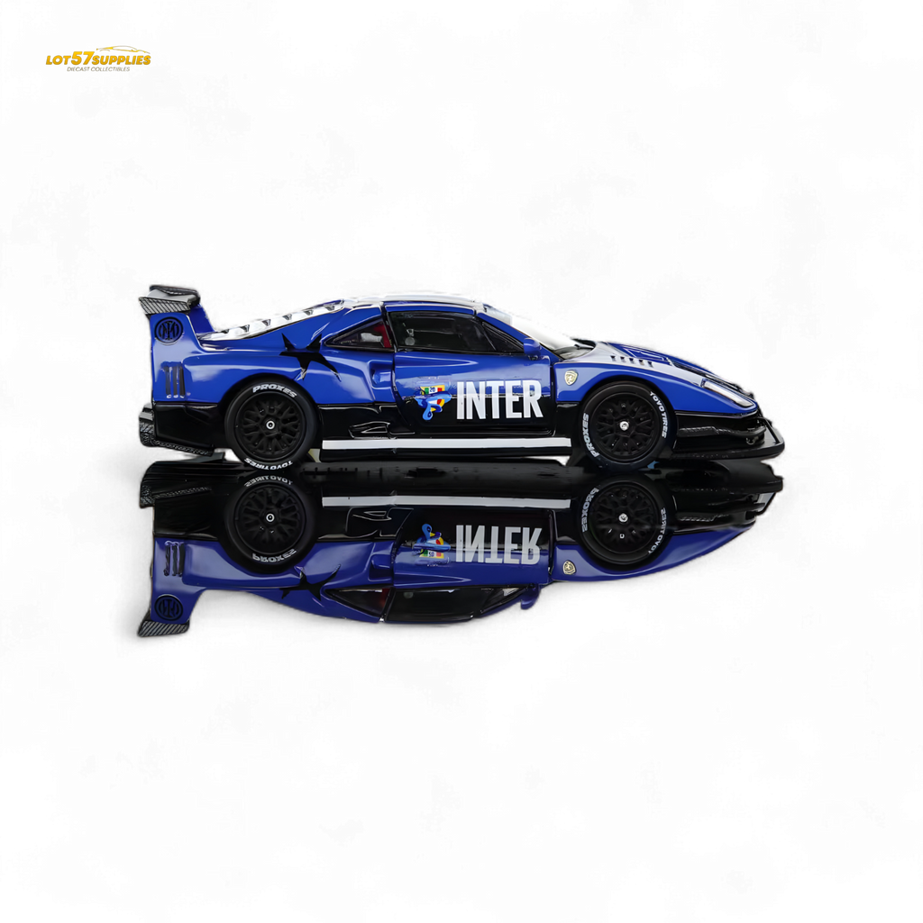 (Pre-Order) Demon King Auto F40 LB-Works Wide-Body Gull Wing Gate Modified - Inter Milan Livery 1:64 - Collectors World Toys