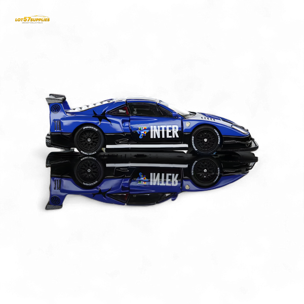 (Pre-Order) Demon King Auto F40 LB-Works Wide-Body Gull Wing Gate Modified - Inter Milan Livery 1:64
