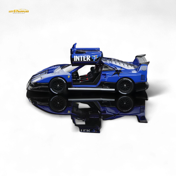 (Pre-Order) Demon King Auto F40 LB-Works Wide-Body Gull Wing Gate Modified - Inter Milan Livery 1:64