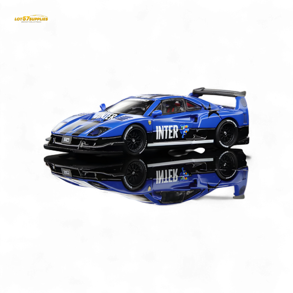 (Pre-Order) Demon King Auto F40 LB-Works Wide-Body Gull Wing Gate Modified - Inter Milan Livery 1:64 - Collectors World Toys