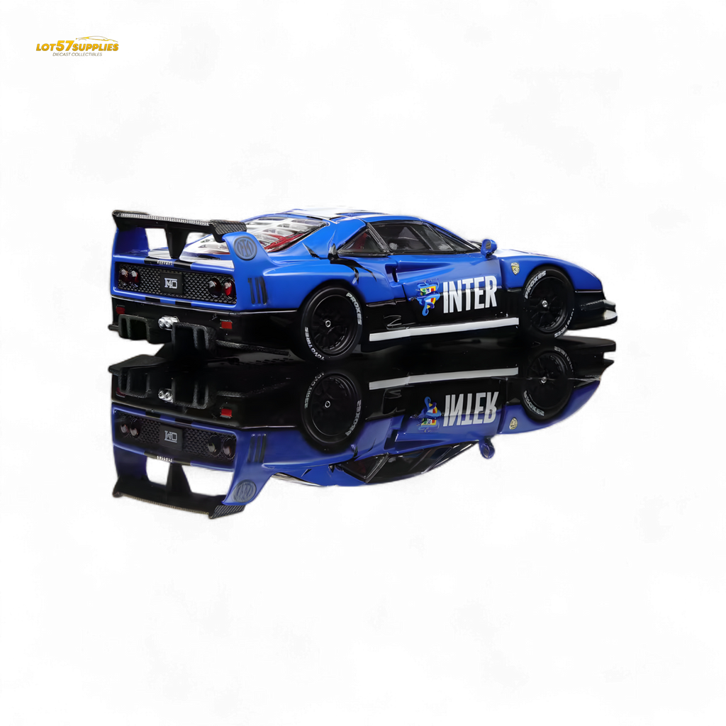 (Pre-Order) Demon King Auto F40 LB-Works Wide-Body Gull Wing Gate Modified - Inter Milan Livery 1:64 - Collectors World Toys