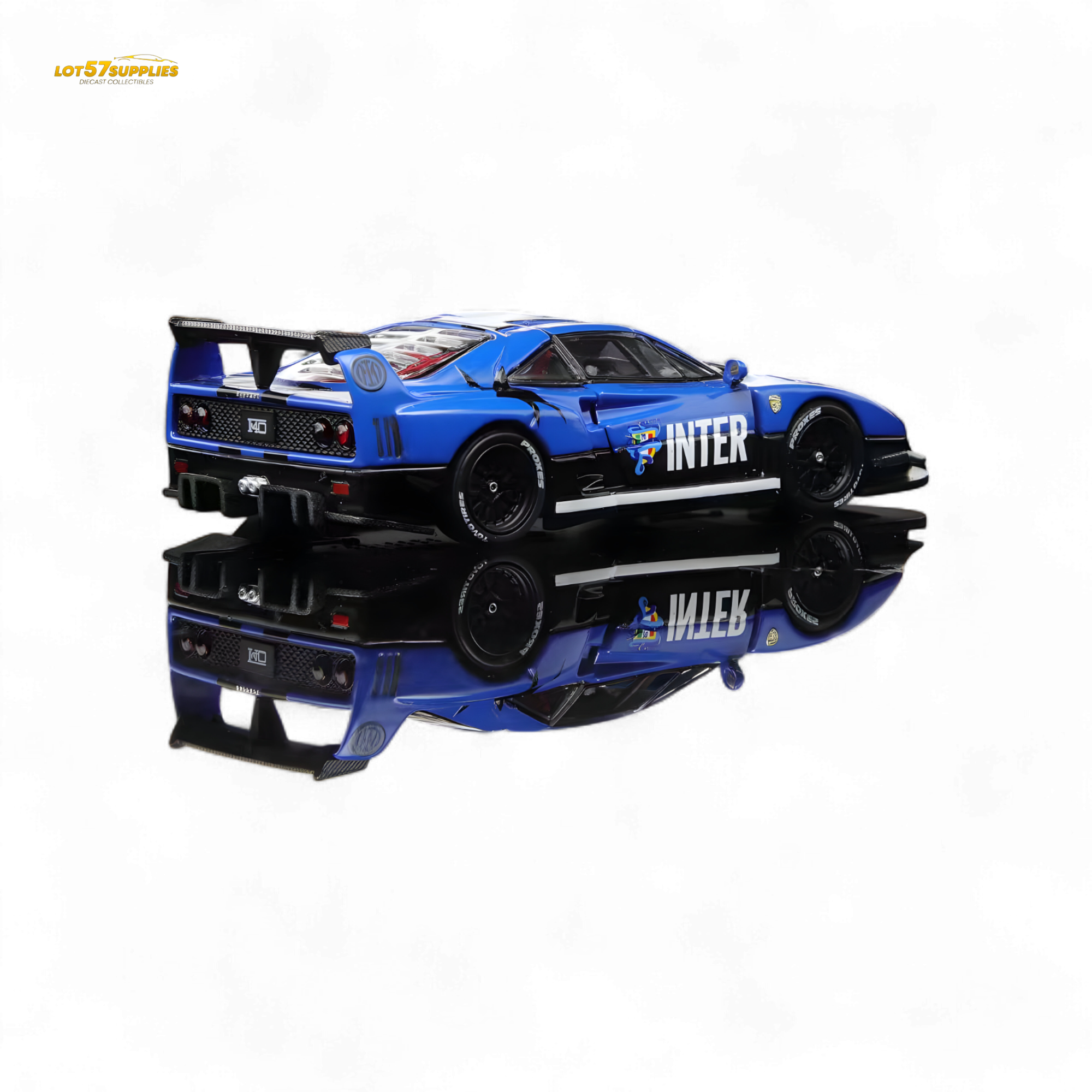 (Pre-Order) Demon King Auto F40 LB-Works Wide-Body Gull Wing Gate Modified - Inter Milan Livery 1:64 - Collectors World Toys
