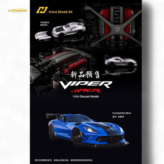 (Pre-Order) Hone Model Dodge VIPER ACR - Competition Blue 1:64
