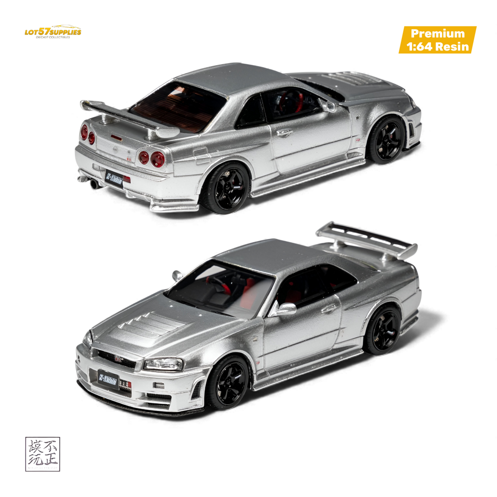Car's Lounge Skyline GT-R R34 NISMO Z-TUNE - Z-TUNE Silver 1:64