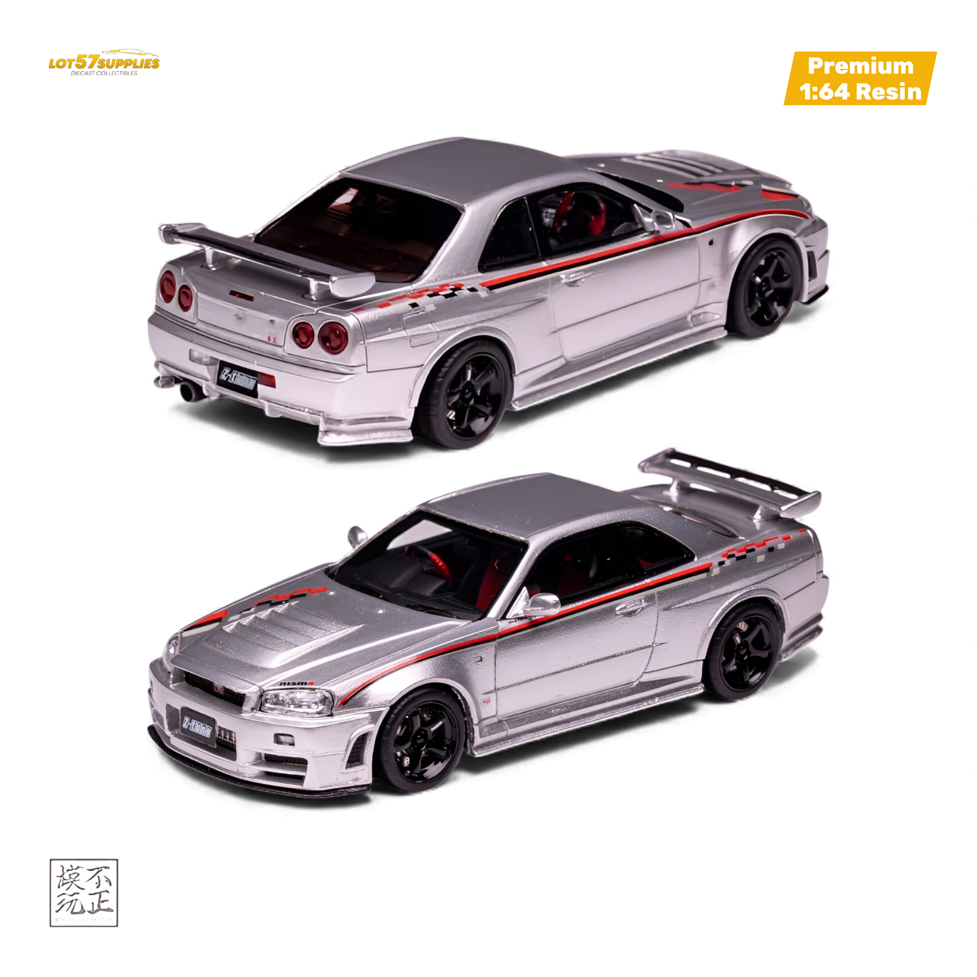 Car's Lounge Skyline GT-R R34 NISMO Z-TUNE - Nismo Edition Silver 1:64 Main image