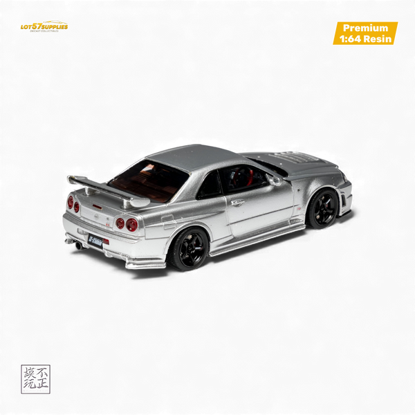Car's Lounge Skyline GT-R R34 NISMO Z-TUNE - Z-TUNE Silver 1:64