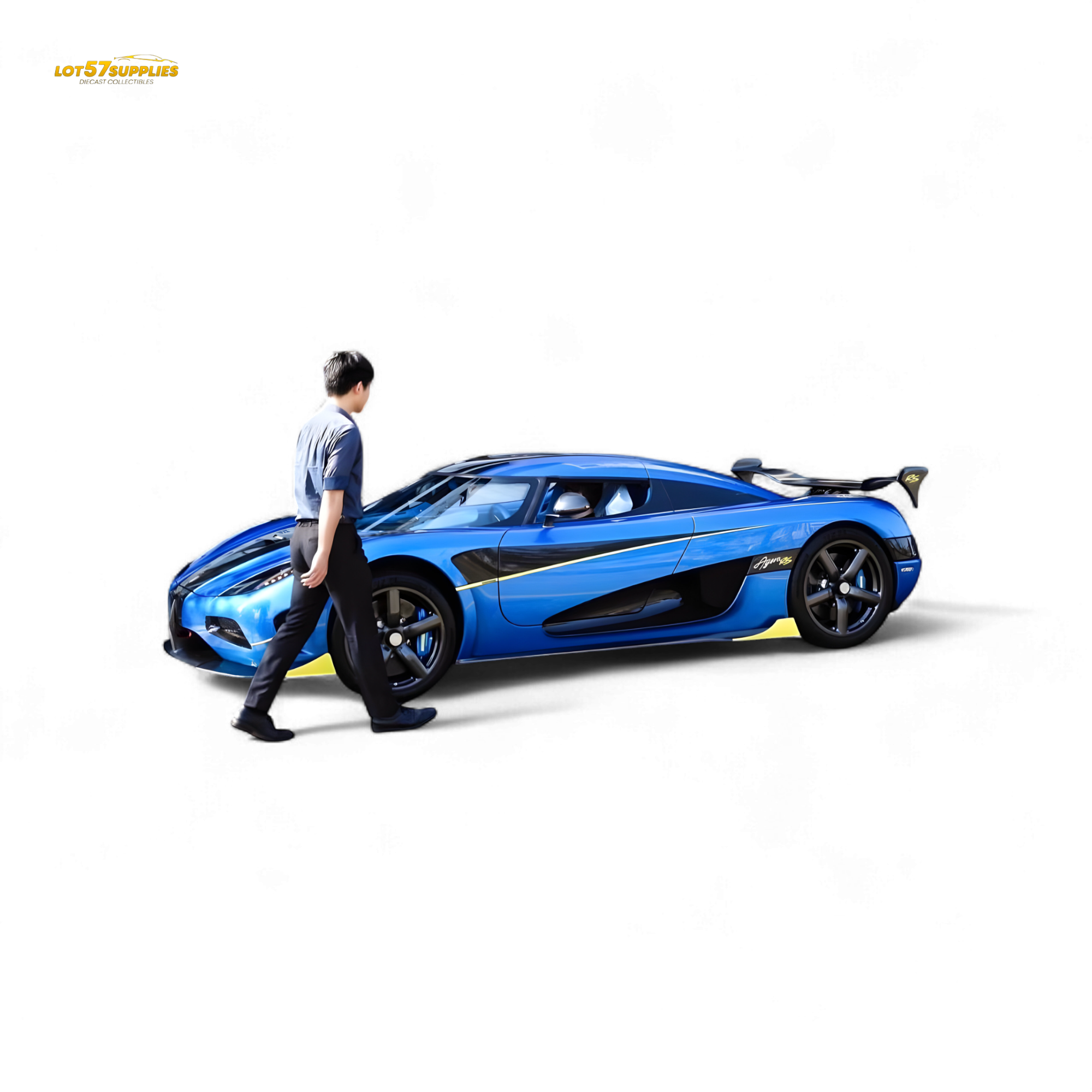 (Pre-Order) Guo Ji Agera RS - Blue Full Carbon 1/64 - Collectors World Toys