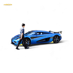(Pre-Order) Guo Ji Agera RS - Blue Full Carbon 1/64