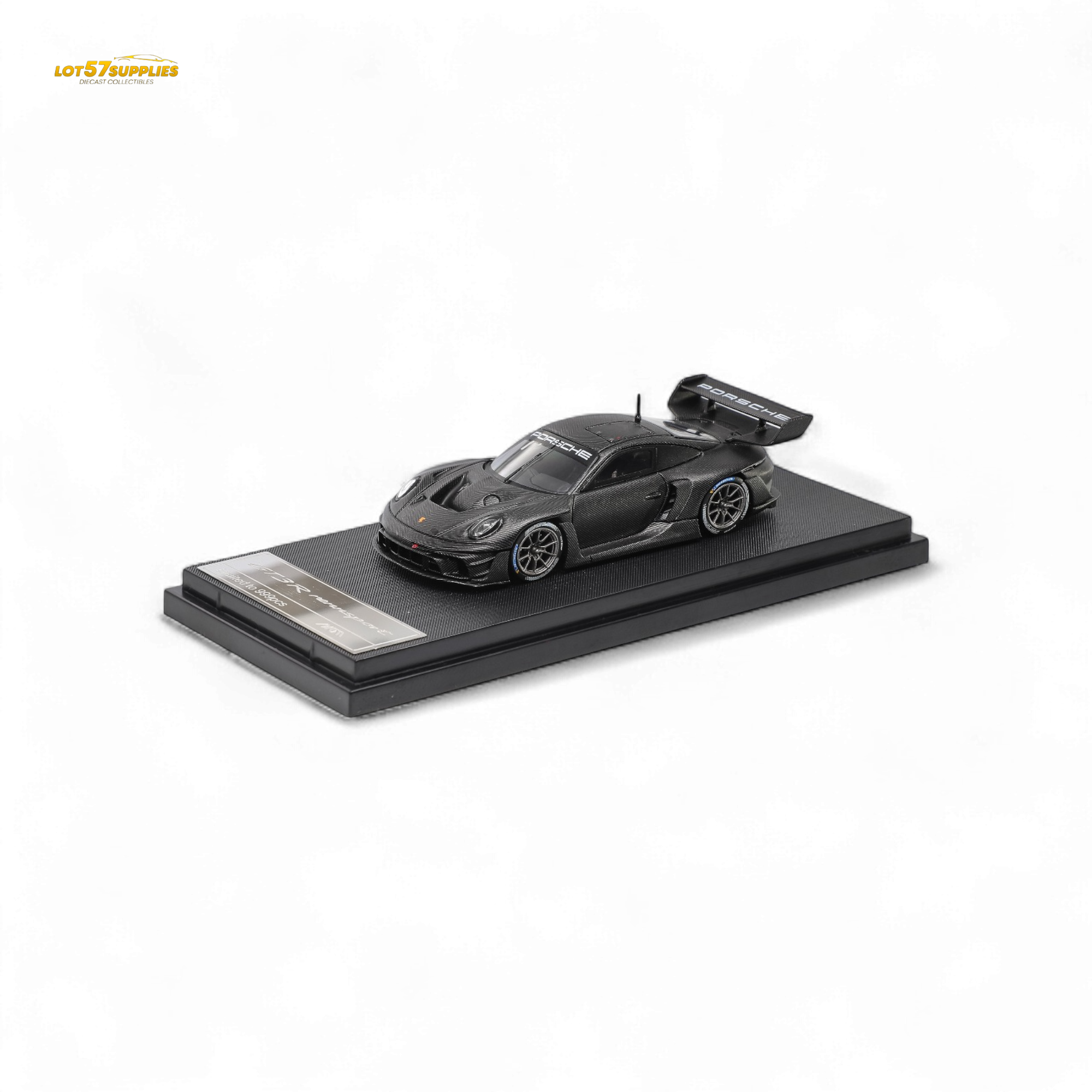 (Pre-Order) HKM 911 (992) GT3 R Rennsport - Full Carbon Black 1:64 - Collectors World Toys