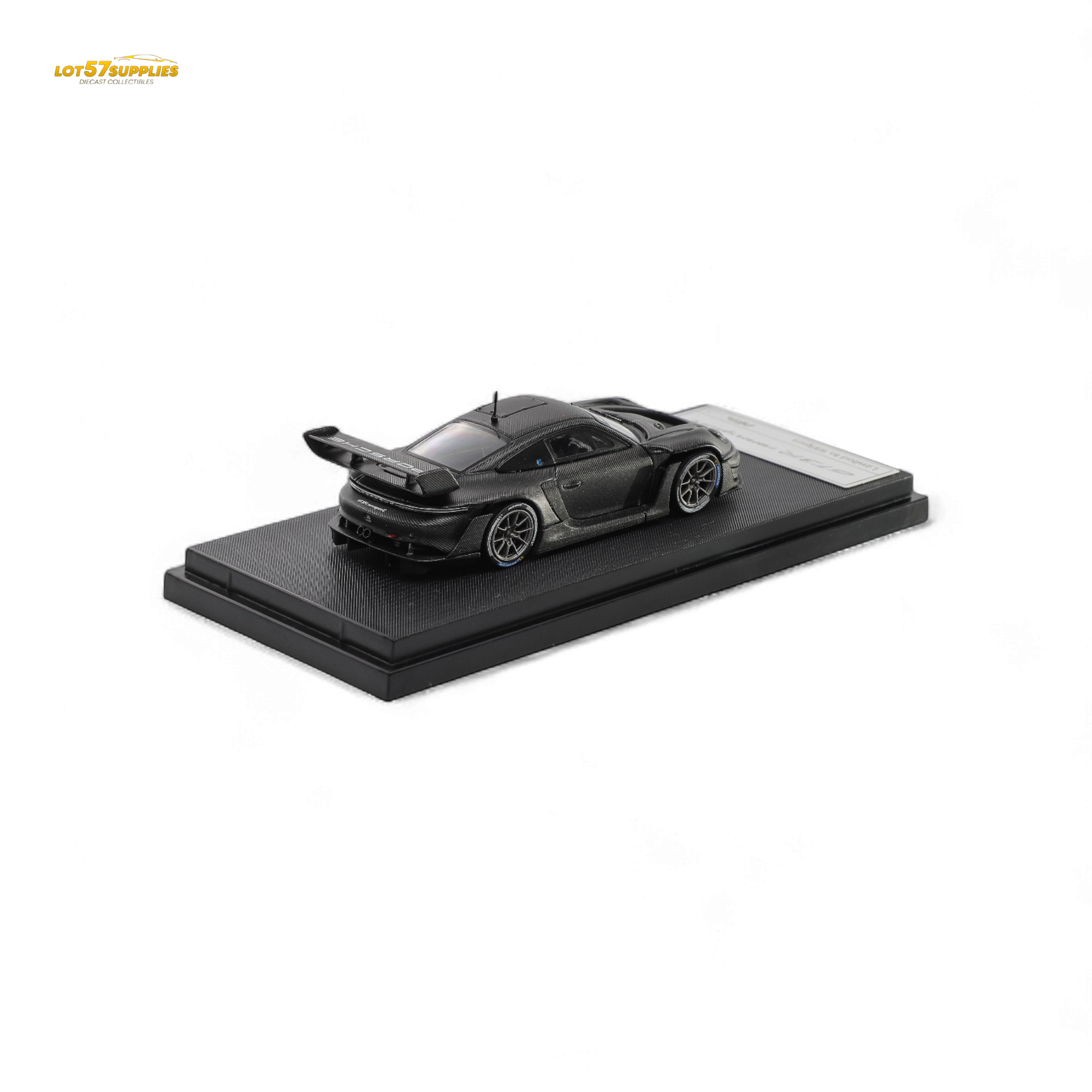 (Pre-Order) HKM 911 (992) GT3 R Rennsport - Full Carbon Black 1:64 - Collectors World Toys