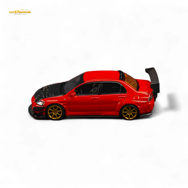 (Pre-Order) Findclassically Mitsubishi 9th Generation - Red - Carbon Hood 1:64