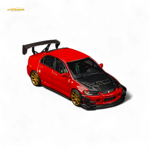 (Pre-Order) Findclassically Mitsubishi 9th Generation - Red - Carbon Hood 1:64
