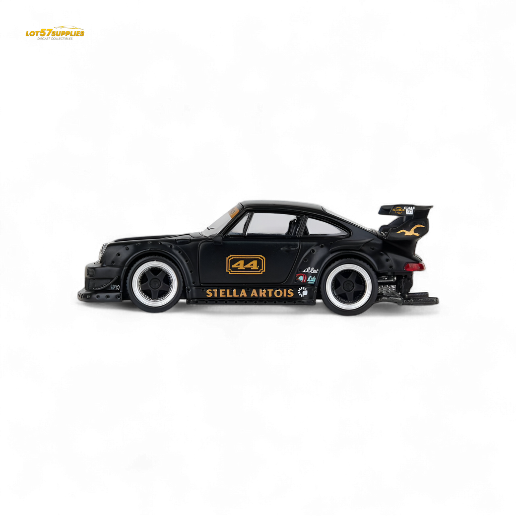 (Pre-Order) Model Model Porsche RWB 993 - Stella Artois #44 Matte Black 1:64